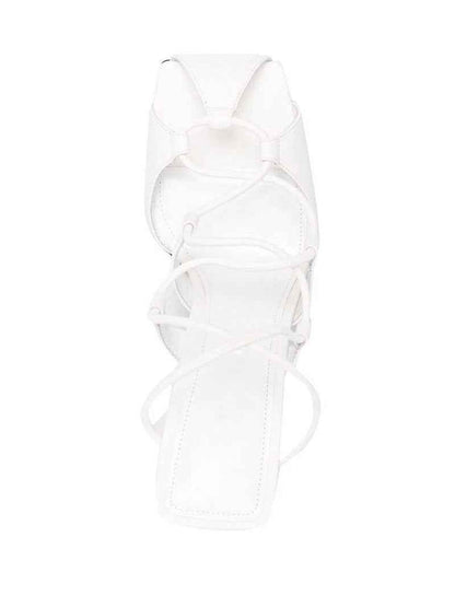Summer Color-Blocking High-Heeled Strappy Sandals Square Toe
