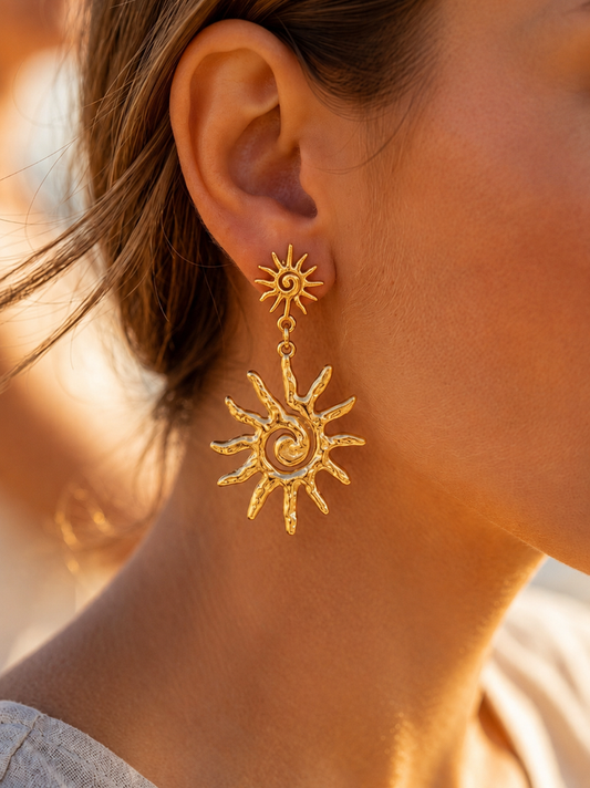 Sun Earrings (Gold)