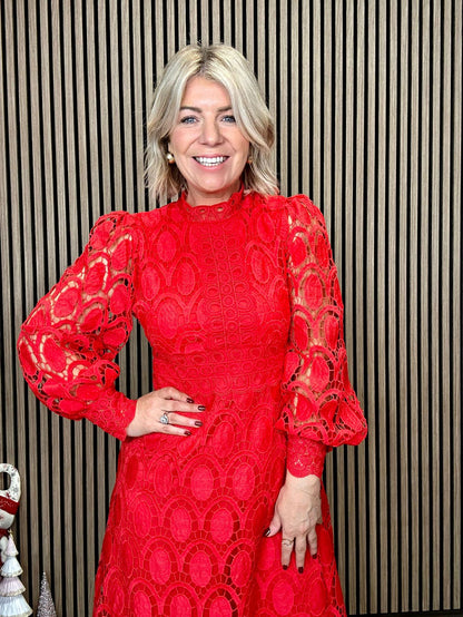 Suzie Midi Dress (Red)