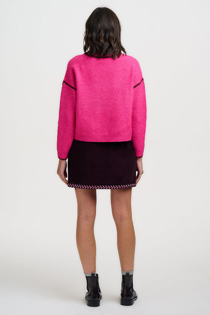 Suzie Mini Skirt (Dark Plum)