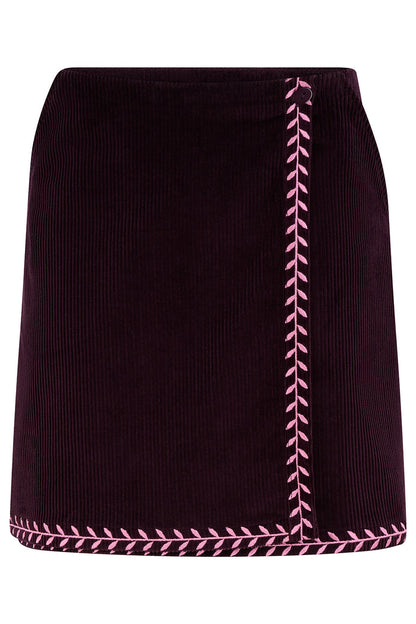 Suzie Mini Skirt (Dark Plum)