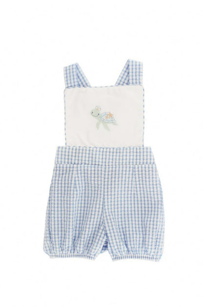 Sweet Turtle Seersucker Sunsuit