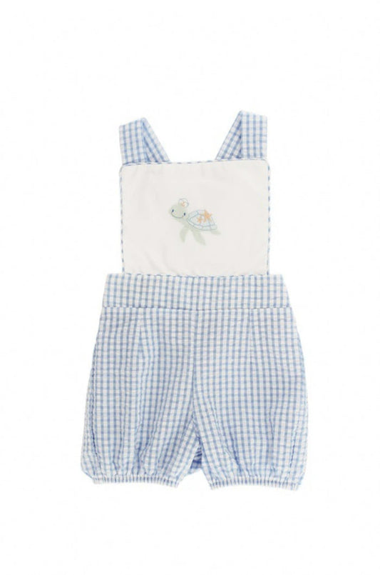 Sweet Turtle Seersucker Sunsuit