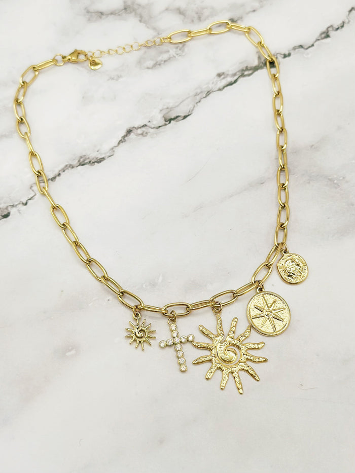 Symbols Necklace (Gold)