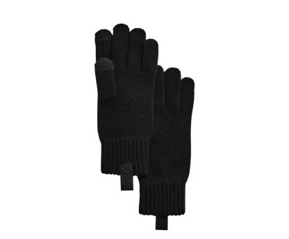 True Black | Tech cashmere gloves in True Black