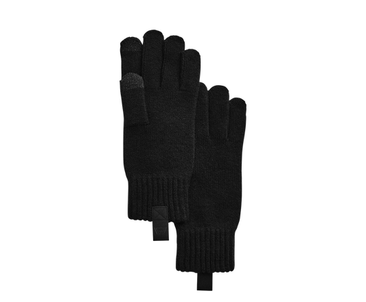 True Black | Tech cashmere gloves in True Black