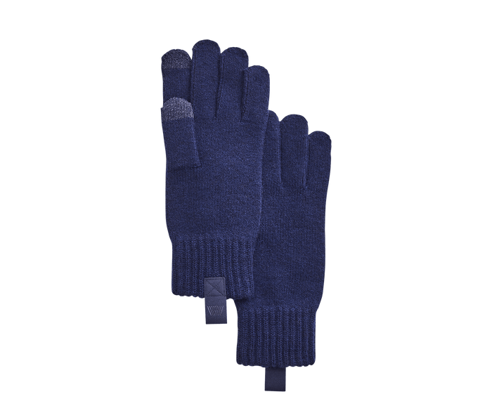 Total Eclipse Blue | Tech cashmere gloves in Total Eclipse Blue