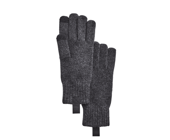 Nine Iron Heather | Tech cashmere gloves in Nine Iron Heather grey
