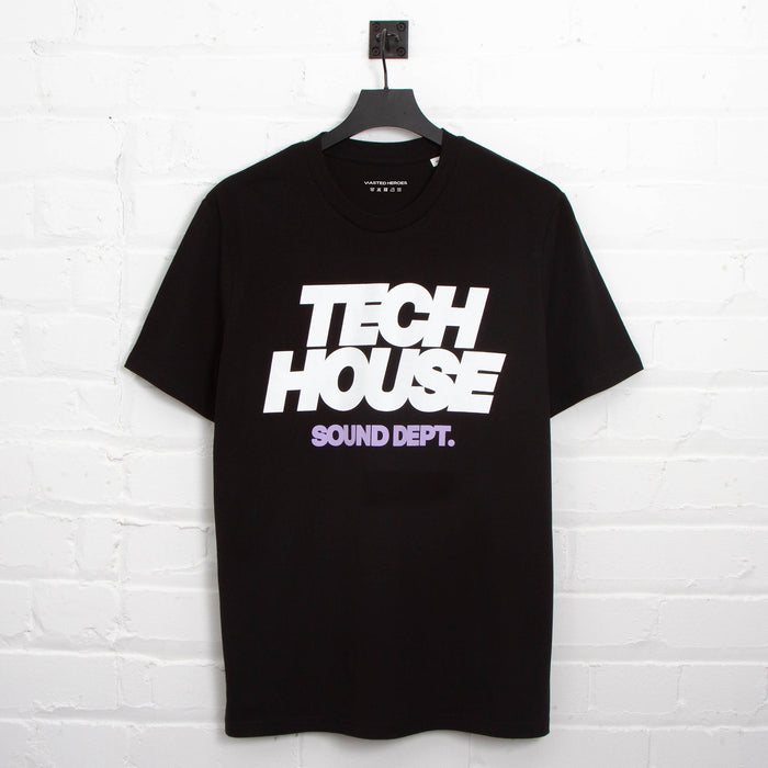 Tech House Dept Front Print - Tshirt - Black