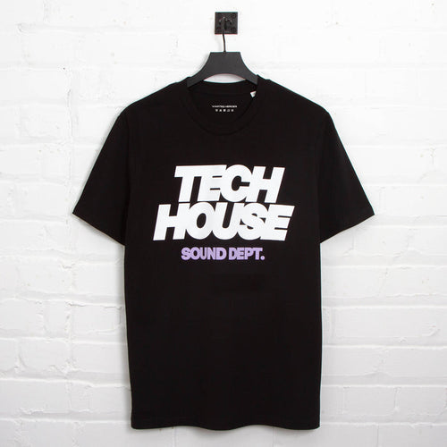 Tech House Dept Front Print - Tshirt - Black