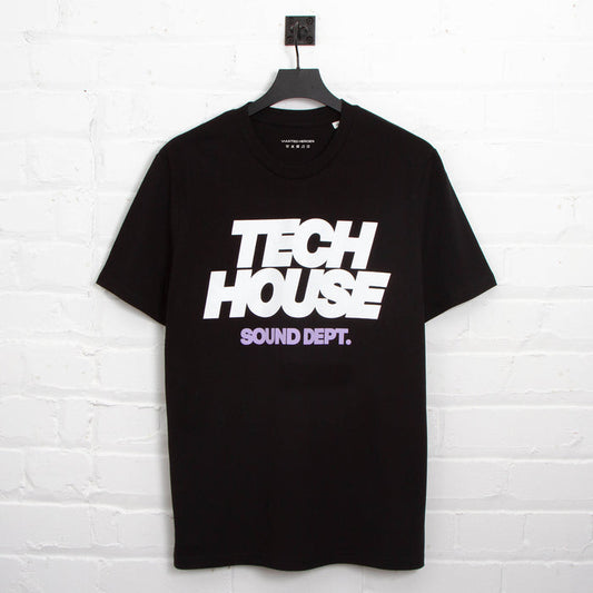 Tech House Dept Front Print - Tshirt - Black