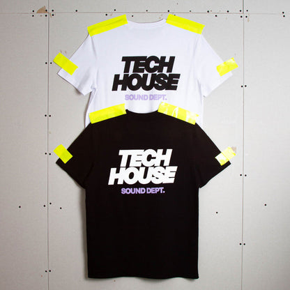 Tech House Dept Front Print - Tshirt - Black