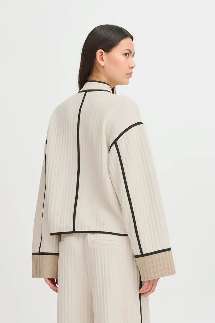 Tessa Quilted Cardigan (Almond Milk)