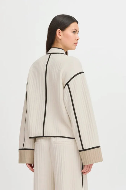 Tessa Quilted Cardigan (Almond Milk)