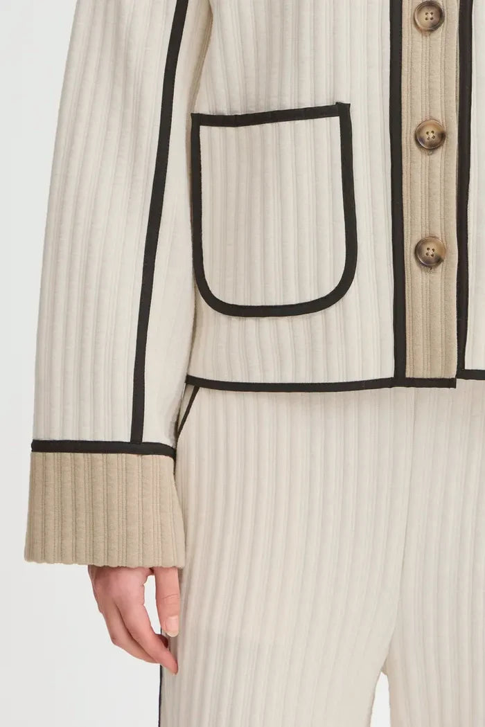 Tessa Quilted Cardigan (Almond Milk)