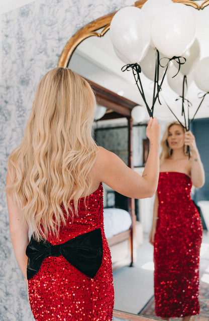 The Clarette Midi Dress (Red)