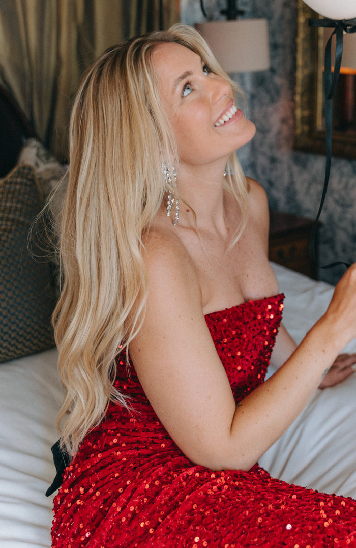 The Clarette Midi Dress (Red)