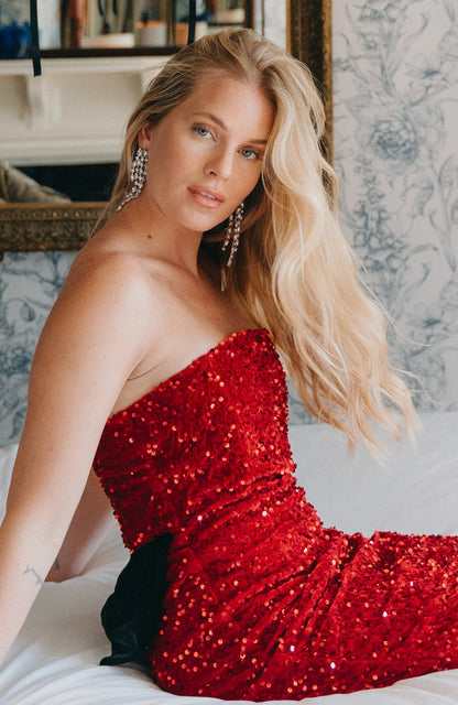 The Clarette Midi Dress (Red)