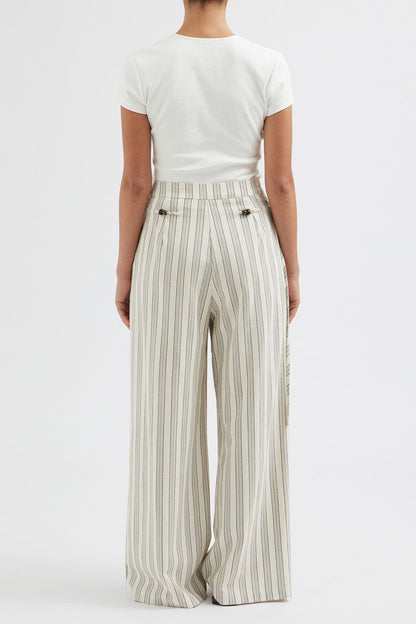 The Cotton Linen Beaded Trouser