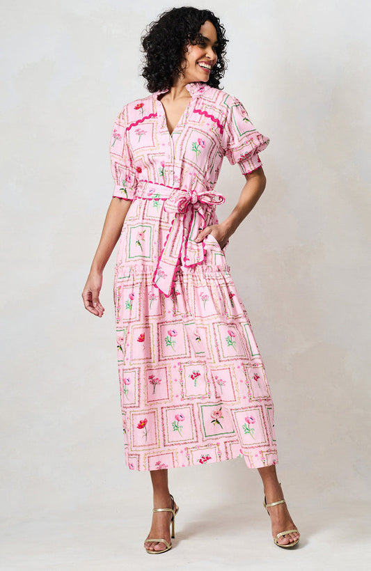 The Fern Midi Dress (Pink)