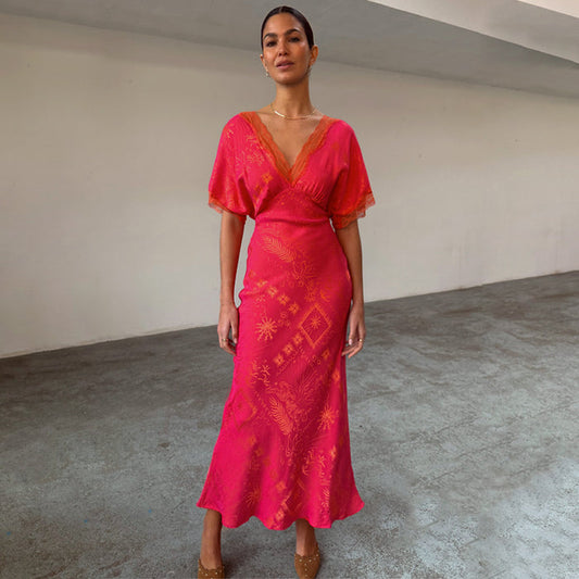 Thea Maxi Dress (Pink Safari)