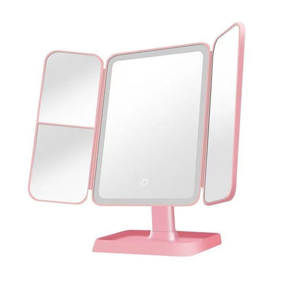 Thin Folding Makeup Mirror – Double Door LED, Shop Now