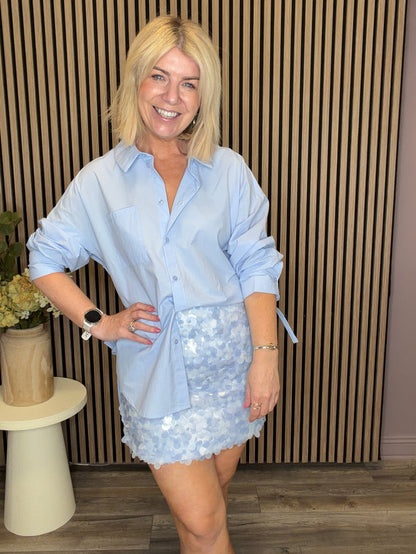 Tiffiny Mini Skirt (Blue)