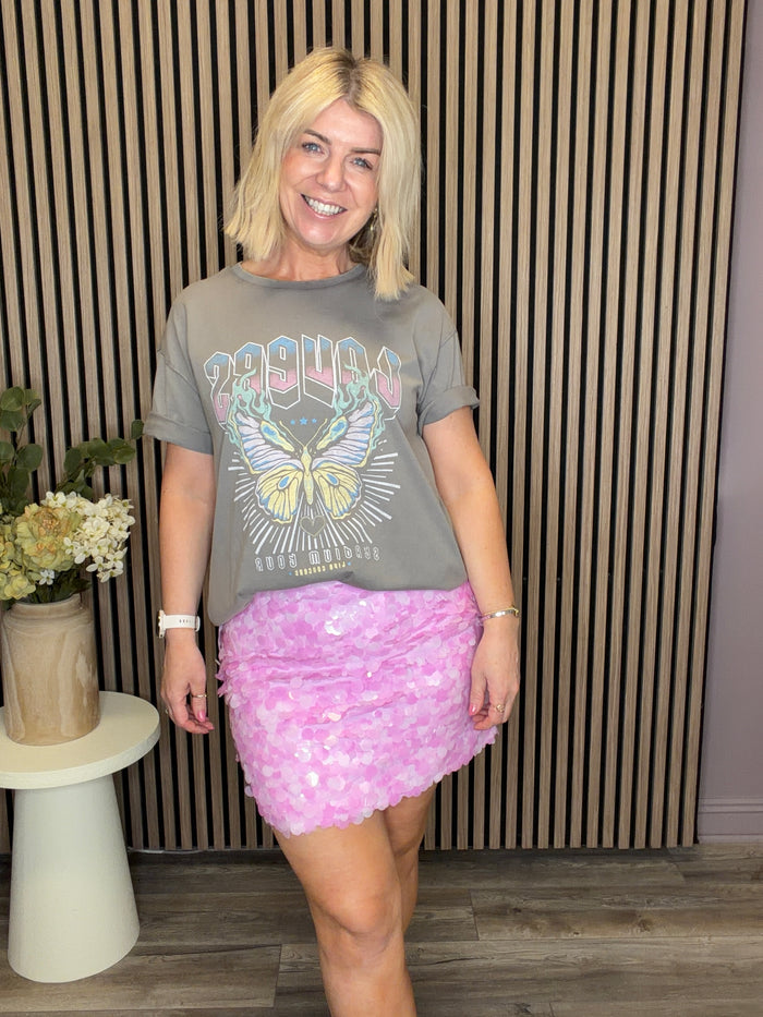 Tiffiny Mini Skirt (Pink)