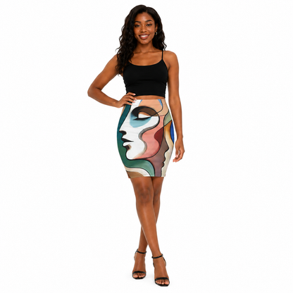 Floral print pencil skirt for summer brunch, garden parties, holidays and polished casual outfits with easy movement in style