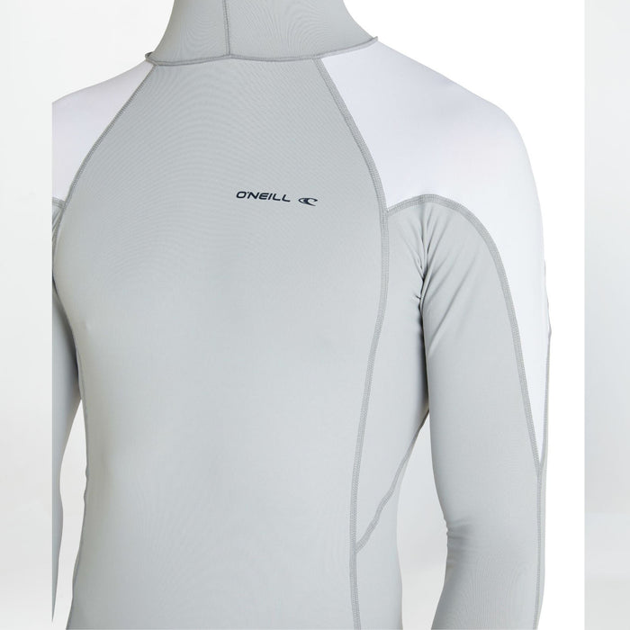 TRVLR Long Sleeve Hooded Rash Vest - Cool Grey