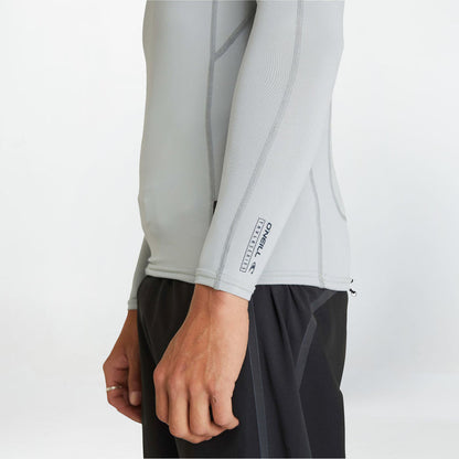 TRVLR Long Sleeve Hooded Rash Vest - Cool Grey
