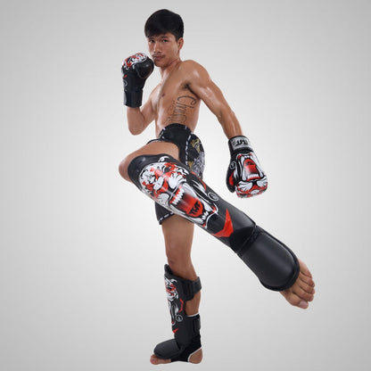 TUFF Black Tiger Shin Guards