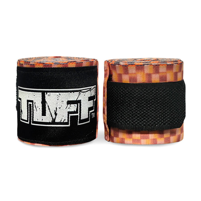TUFF Hand Wraps Nylon Stripe Orange