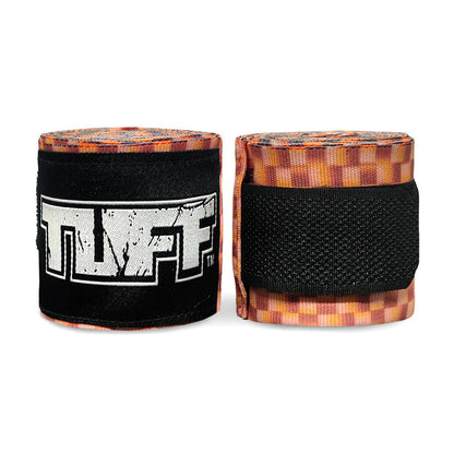 TUFF Hand Wraps Nylon Stripe Orange