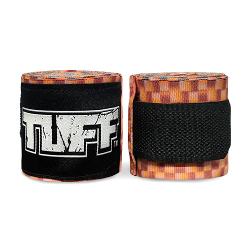 TUFF Hand Wraps Nylon Stripe Orange