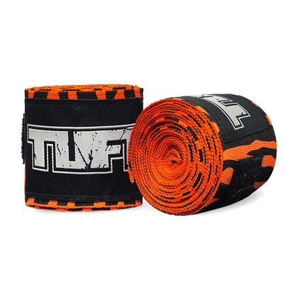 TUFF Hand Wraps Nylon Zebra Orange