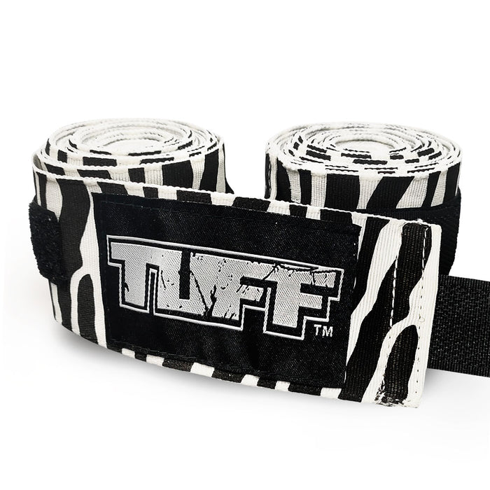 TUFF Hand Wraps Nylon Zebra White