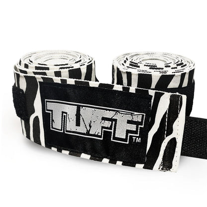 TUFF Hand Wraps Nylon Zebra White