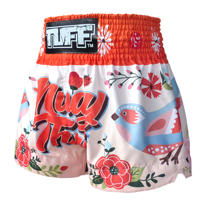 TUFF Kids Muay Thai Shorts Boxing Trunks Traditional Style (TUF-MS633-ORG)