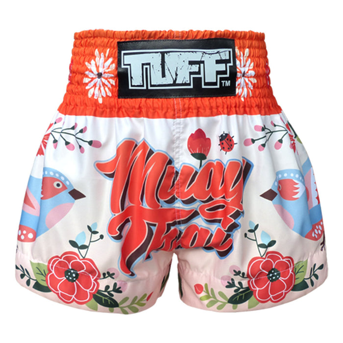 TUFF Kids Muay Thai Shorts Boxing Trunks Traditional Style (TUF-MS633-ORG)