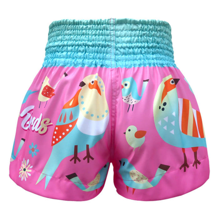 TUFF Kids Muay Thai Shorts Boxing Trunks Traditional Style (TUF-MS633-PNK)