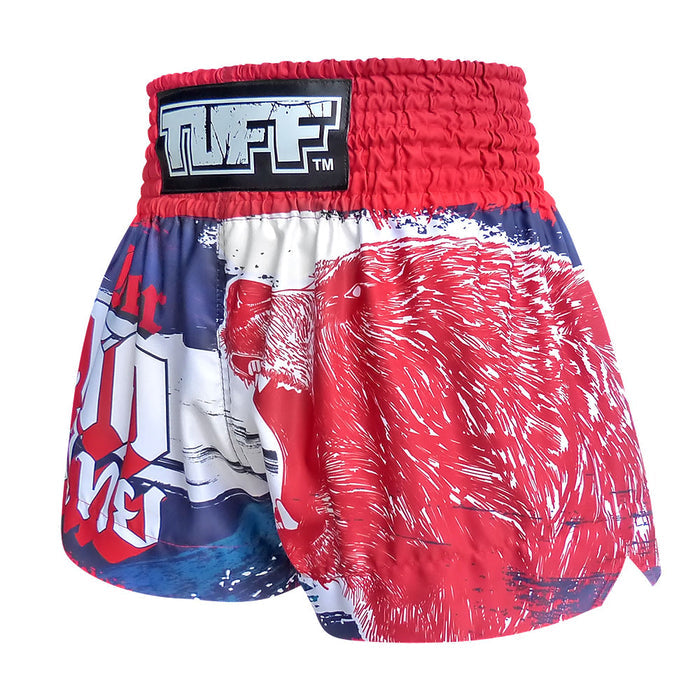 TUFF Kids Muay Thai Shorts Boxing Trunks Traditional Style (TUF-MS635-NVB)