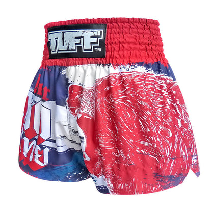 TUFF Kids Muay Thai Shorts Boxing Trunks Traditional Style (TUF-MS635-NVB)