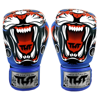 TUFF Muay Thai Boxing ฺBlue Tiger Gloves