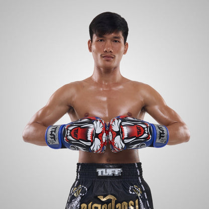 TUFF Muay Thai Boxing ฺBlue Tiger Gloves