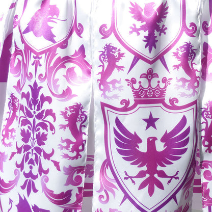TUFF Muay Thai Boxing Shorts Gladiator Purple & White Classic Victorian Pattern