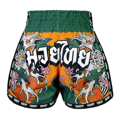 TUFF Muay Thai Shorts Boxing Trunks Retro Style (TUF-MSC105-YLW)