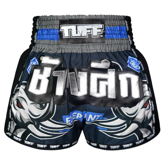 TUFF Muay Thai Shorts Boxing Trunks Retro Style (TUF-MSC111-NVB)