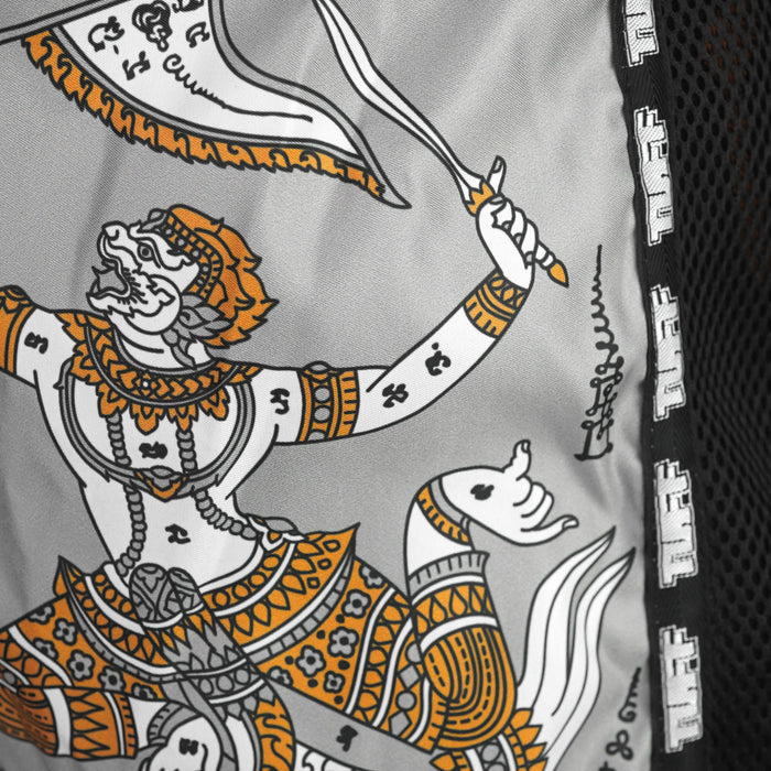 TUFF Muay Thai Shorts Boxing Trunks Retro Style (TUF-MSC118-GRY)