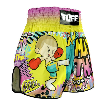 TUFF Muay Thai Shorts Boxing Trunks Retro Style (TUF-RMS105-MTC)
